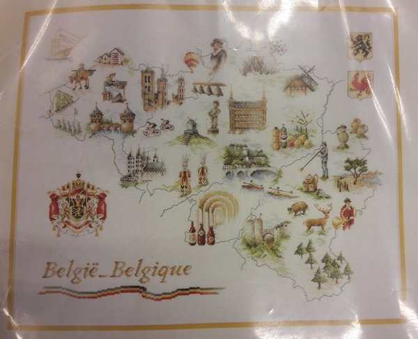 Lanarte telpakket - Kaart van Belgie