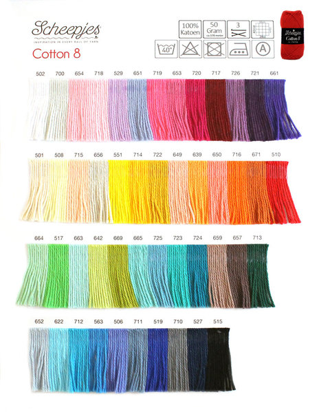 Scheepjeswol Cotton8 kleur 508 lichtgeel