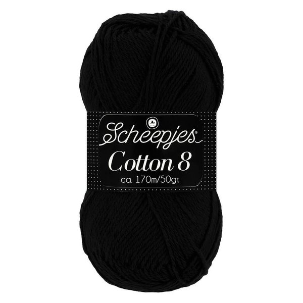 Scheepjeswol Cotton8 kleur 515 zwart
