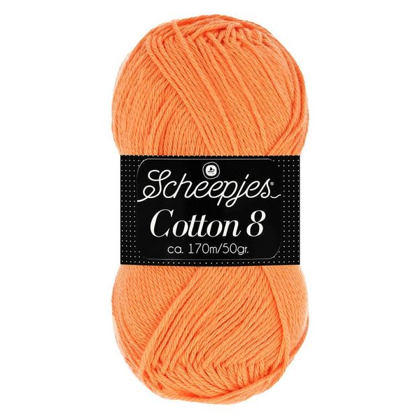 Scheepjeswol Cotton8 kleur 639 zacht oranje