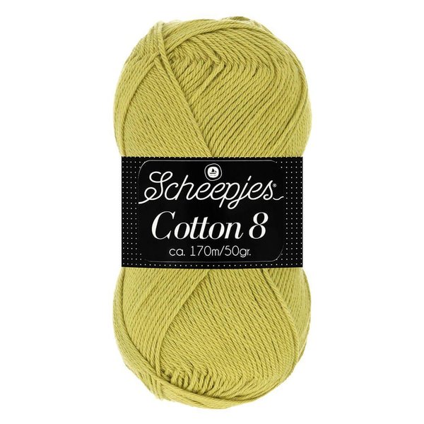 Scheepjeswol Cotton8 kleur 669 olijfgroen