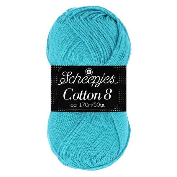 Scheepjeswol Cotton8 kleur 725 zeeblauw