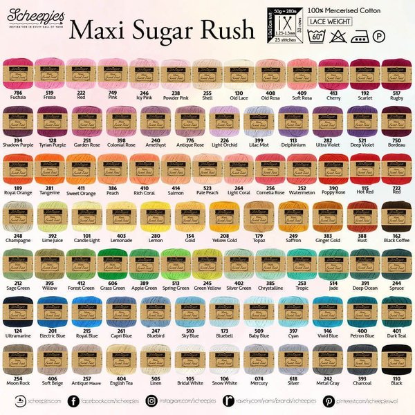 Scheepjeswol Maxi Sugar Rush - kleur 189 - Royal Orange