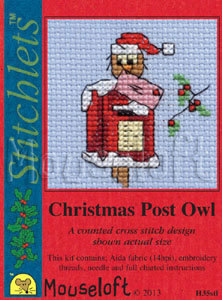 Borduurpakket Christmas Post Owl - Mouseloft