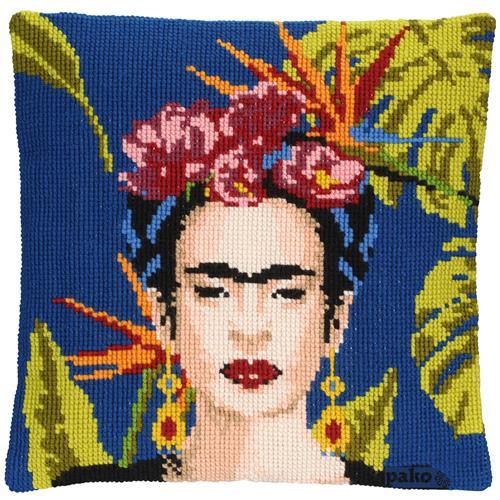 Kruissteek Kussen Frida Kahlo